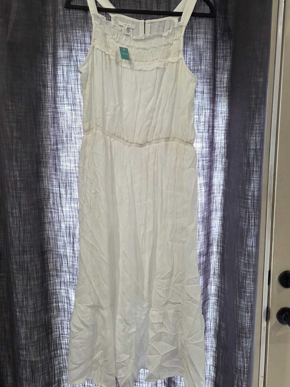 Maurices White Smocked Maxi Dress